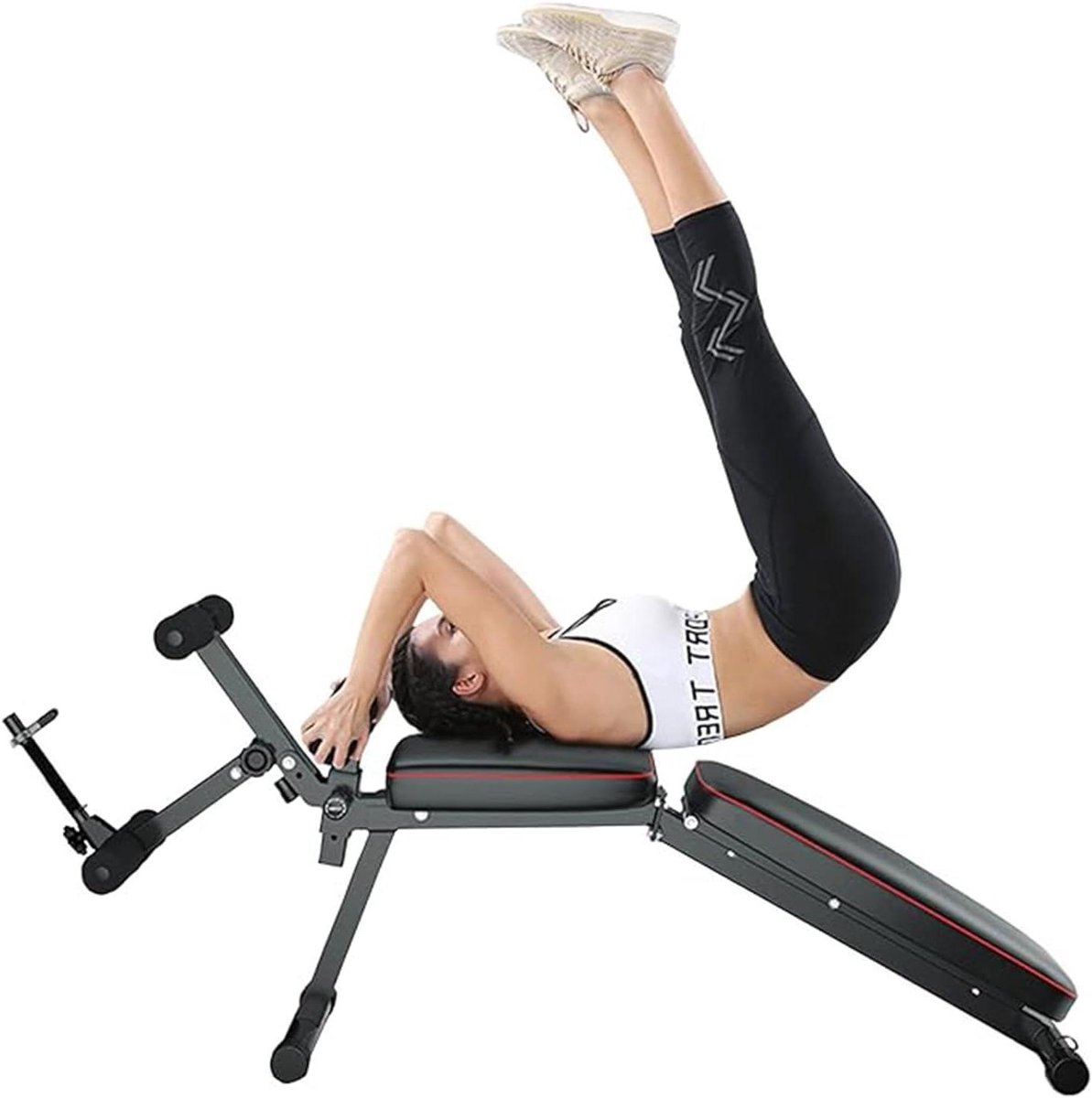 Verstelbare Fitnessbank - Haltterbank Trainingsbank - Full Body Workout - 5 Posities Verstelbaar - 162x111x48 cm - Zwart