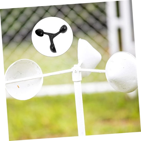 Windsnelheid Sensor - Windmeter Beaker - Weer Meten - Aluminium Legering - 17 x 17 x 5 cm - Zwart — afbeelding 4