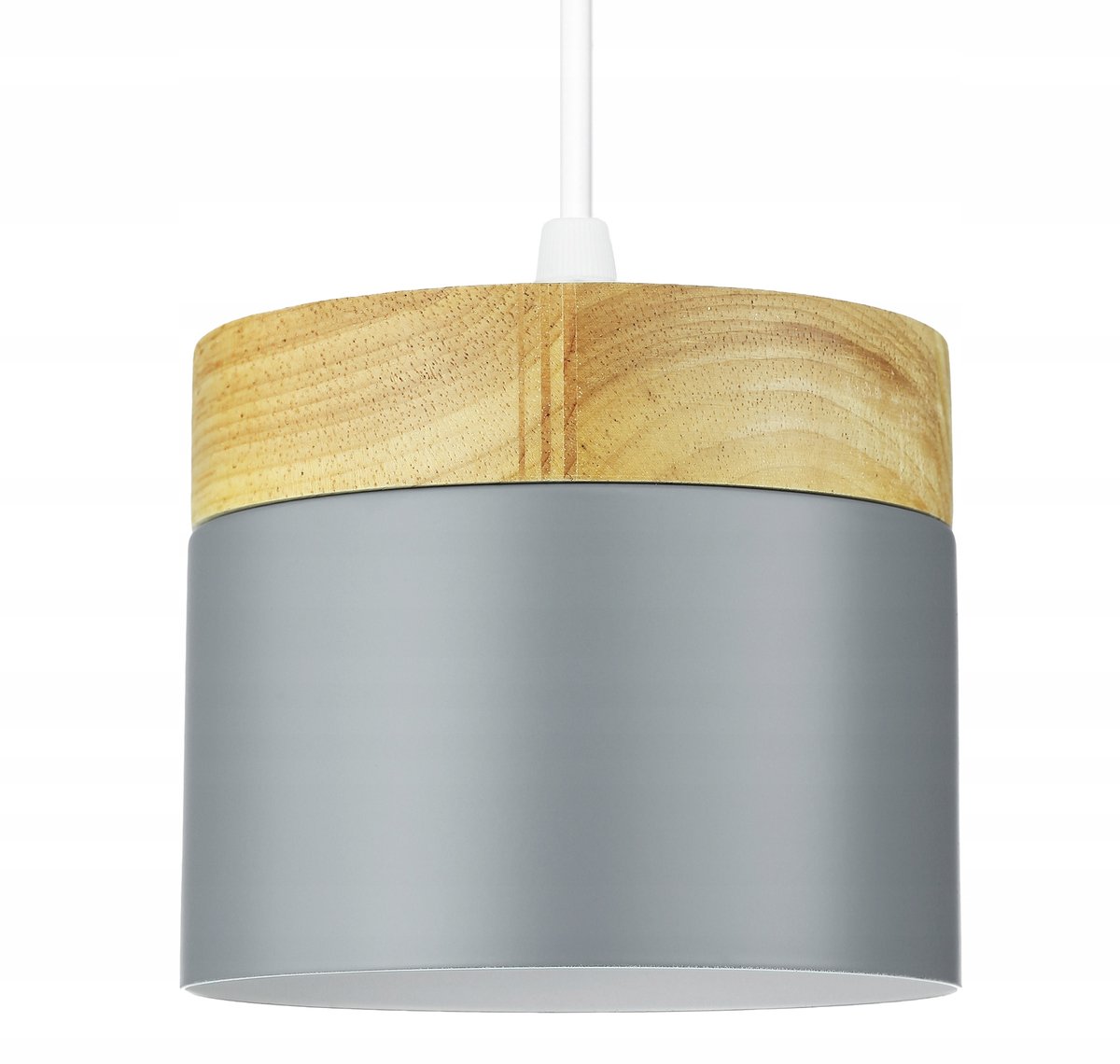 Minimalistische Hanglamp E27 LED Scandinavisch Design Grijs Hout
