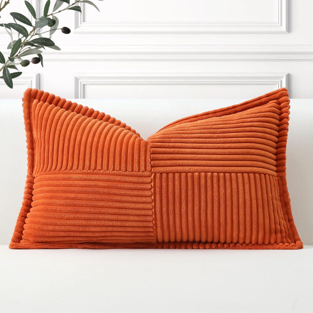 Kussenhoes van Kordsamt 30x50 cm in Karamel