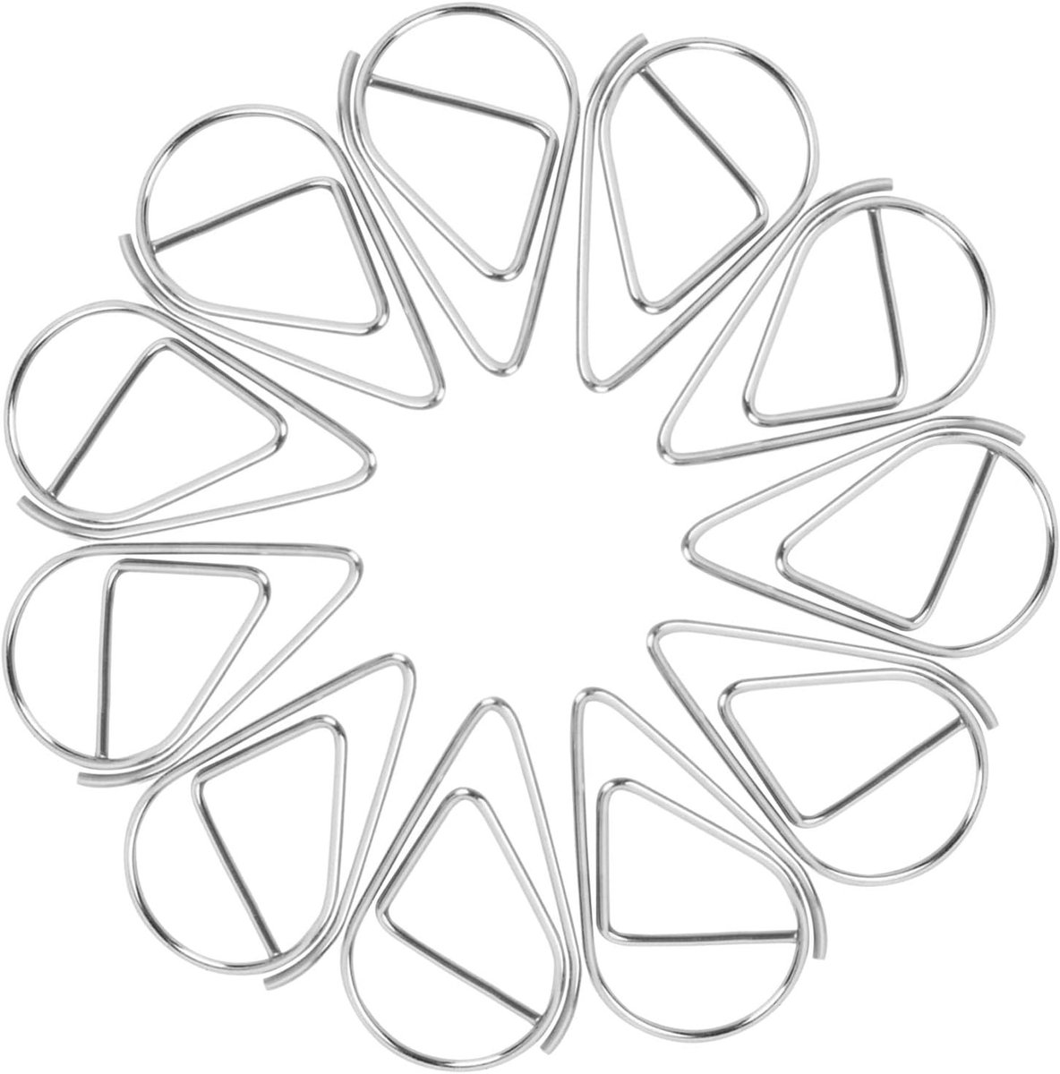 Duurzame Waterdruppel Vormige Paper Clips, 50 Stuks, Ideaal voor Foto's, Boeken en Memo's, 1.5 x 2.5 cm