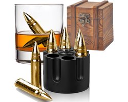 Reusable Ice Cubes, Whiskey Stones, Stainless Steel Ice Cubes with High Cooling Technology, Used for Whisky, Vodka, Liqueur, Wine, Birthday Ideas for Dad