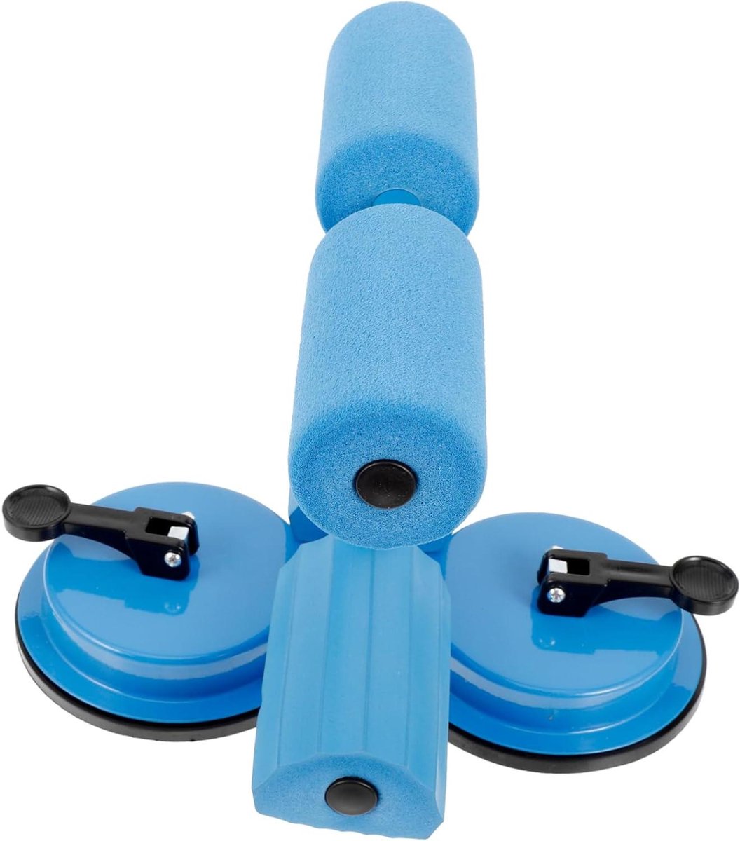 Buiktrainer Fitnessapparaat - Sit-up Hulp - Buikspieren Trainen - Verstelbare Zuignap - 26.5 cm Lengte - Grijs