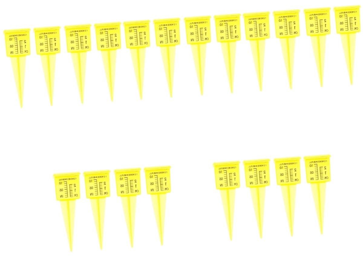Regenmeter Tuin - Regenmeter Apparaat - Neerslag Meten - Nauwkeurige Schaal - 215 cm - Geel