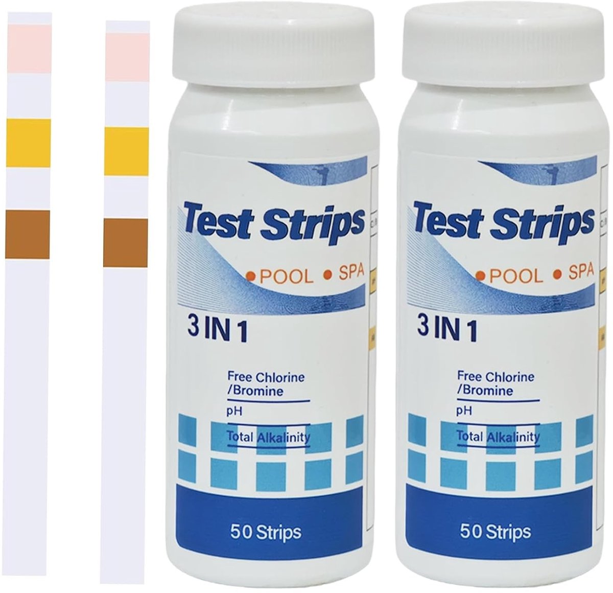 Pool teststrips 3-in-1 - 100 stuks - pH, chloor en waterhardheid - inclusief digitale tester - ShopVlot