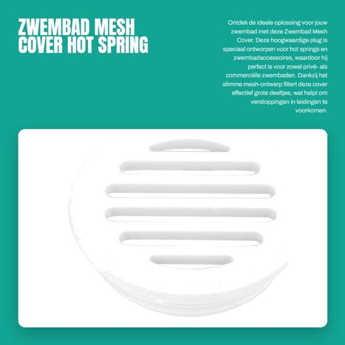 Zwembadplug - 3 Stuks - Mesh Ontwerp - Corrosiebestendig - Eenvoudig te Installeren - Slijtvast - Duurzaam Kunststof - Afvoerplug