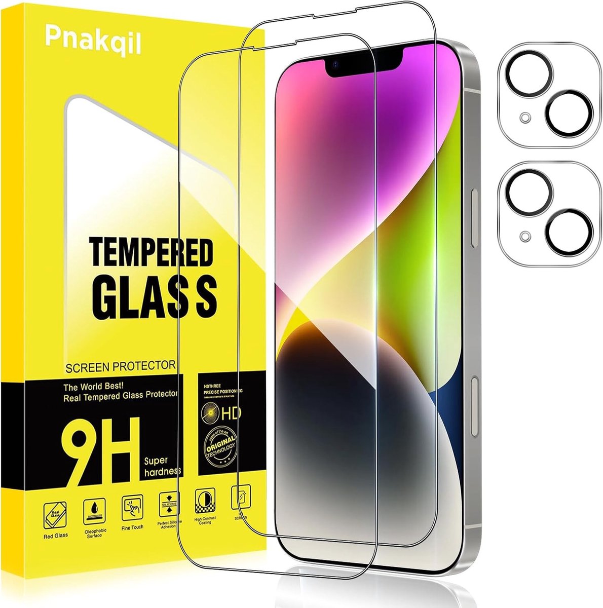 Spycamera - Privacy Displaybeschermfolie - Transparant - Gehard Glas met Camerabescherming - Voor iPhone 14