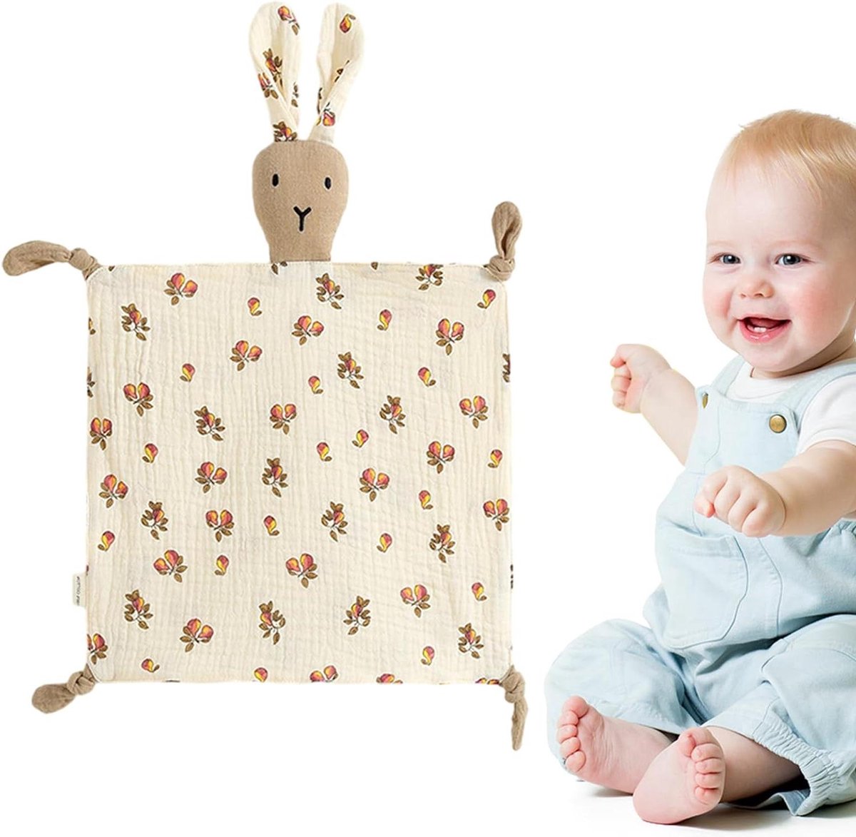 Veiligheidsdeken Kinderen - Knuffeldoekje Baby - Gevoel van Veiligheid - Verbeterd Veiligheidsontwerp - 26.5 cm - Kleur 4