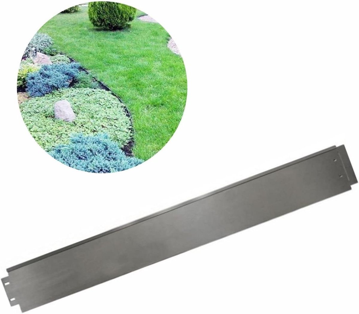 Borderrand Metaal - Gazonrand Kantopsluiting - Tuin Structureren - Gegalvaniseerd Metaal - 18cm x 100cm - Grijs