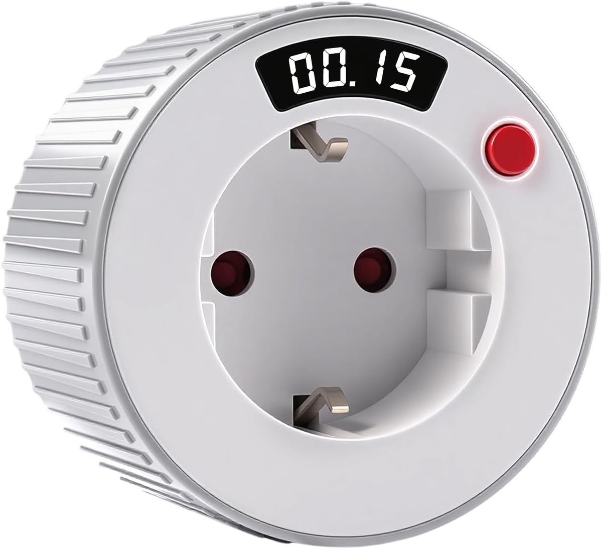 Tijdschakelaar / schakelklok - Wit - 1 minuut tot 24 uur - Digitale countdown timer met LED-display - Voor huishoudelijk gebruik