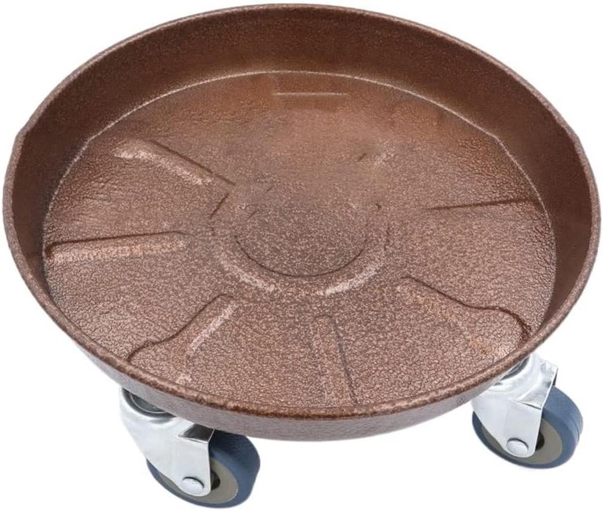 Plantenstandaard Met Wielen - Plantenwagen Trolley - Potten Verplaatsen - Opstaande Rand - 36 cm - Bruin