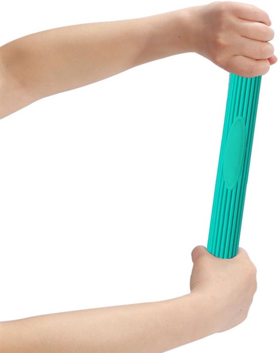 Thijox - Flexibele Oefenstang, Weerstandsbar 15 lbs, Handtrainer voor Grip Krachttraining, Rubber, Smaragdgroen, Fitnessaccessoires voor Arm- en Schou