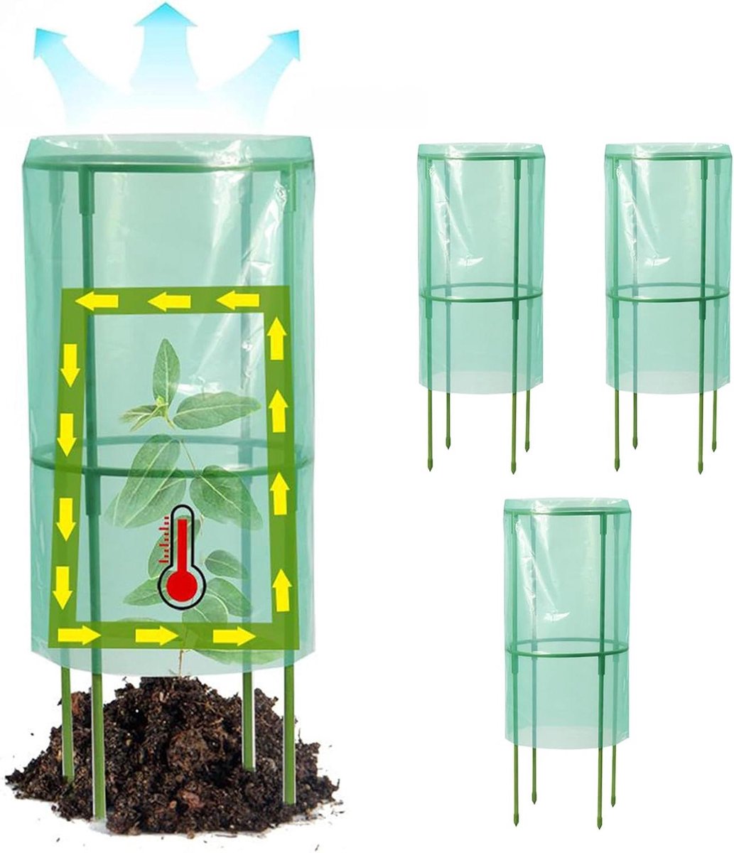 Beschermkappen Planten - Tuinklokken Bescherming - Planten Beschermen - Wind Vorst Dier - 4 stuks 55cm - Enkel Kenmerk
