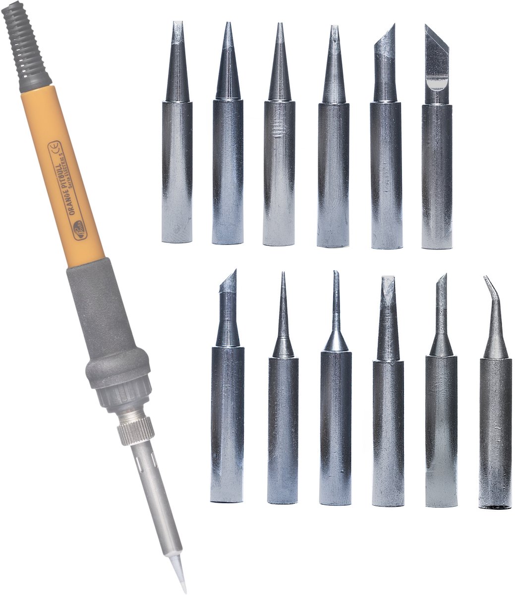 Rosfix Soldeerbout Tips Set 900M - 12 Stuks Precisie Soldeerpunt - Ø6mm BinnenØ4,4mm L26mm