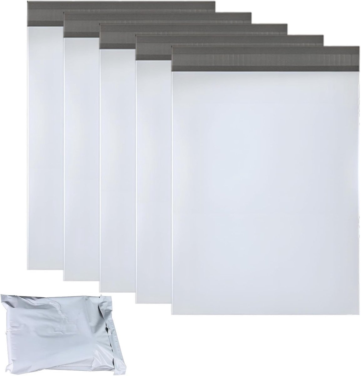 Verzendzakken - Wit - 60 x 80 cm - Zelfklevende Ondoorzichtige Verzendzakken - Voor Online Verkopers