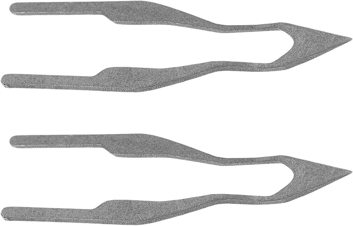 Houtbrand Penpunten - Pyrografie Tips - Houtbewerking Graveren - Hoge Impedantie Nikkel Chroom - 2.70X0.70X0.10CM - Grijs
