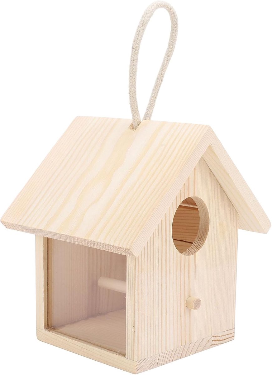 Transparante Acryl Vogelhuisje voor Buiten - Warm en Comfortabel Nest voor Vogels om te Rusten, Spelen en Broeden in de Tuin of op het Terras