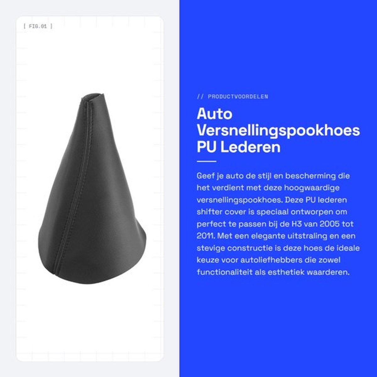 Versnellingspook Hoes - Zacht Microvezelleer - Eenvoudig te Installeren - Slijtvast - Krasbestendig - Perfecte Pasvorm - Versnellingspookhoes