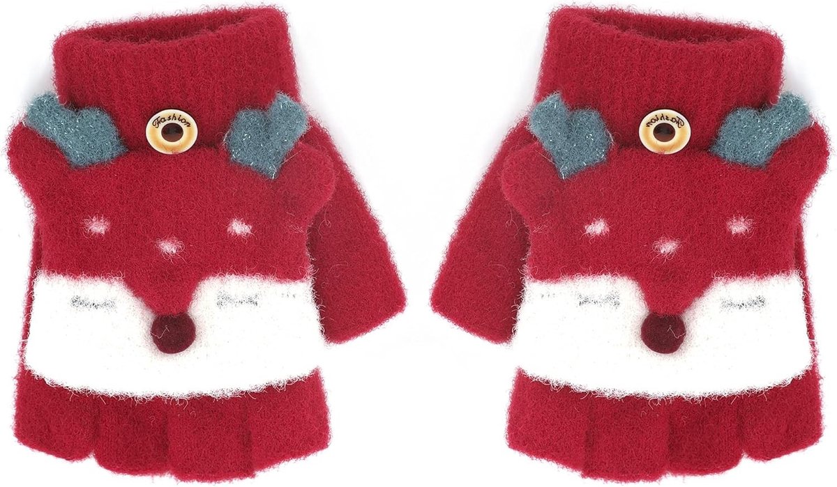Vingerloze Handschoenen voor Peuters en Kinderen, Warme Winter Mittens voor Fietsen, Sport en Activiteiten, Geschikt voor 1-4 Jaar