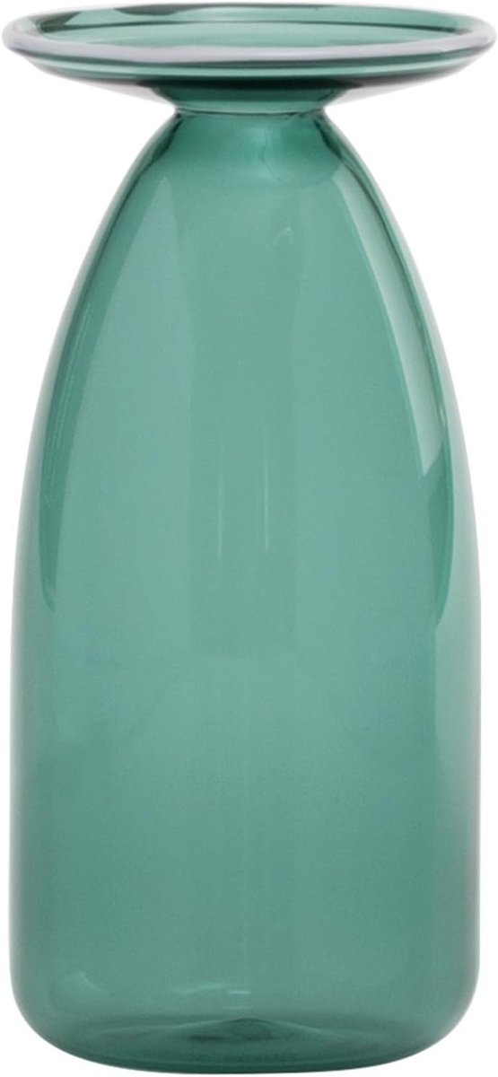 Vaas Un Fiore 120 van borosilicaatglas - mondgeblazen - zeegroen - ideaal voor middelgrote boeketten en composities - inhoud 120 cl