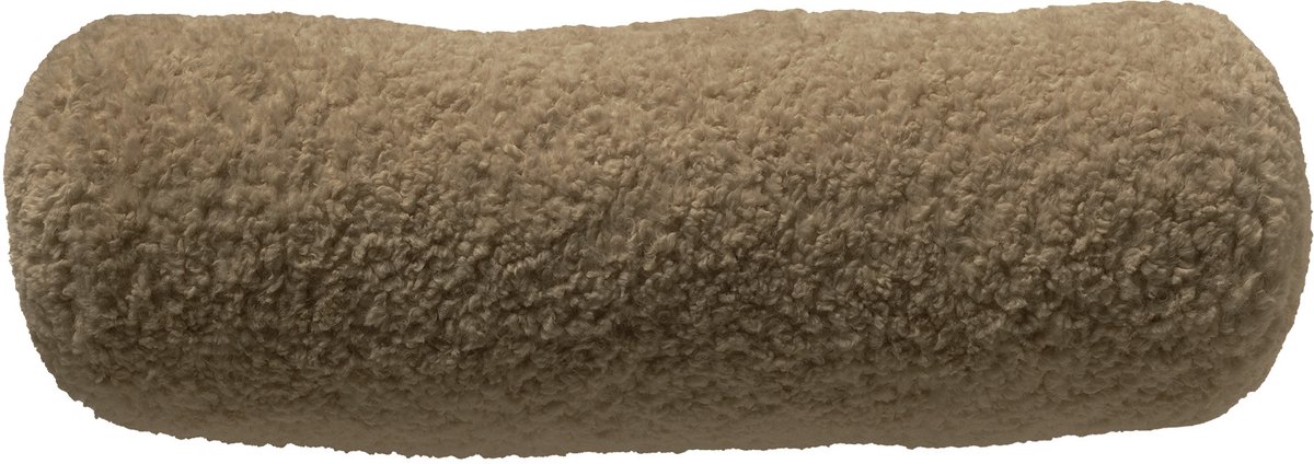 Dutch Decor - CARA - rolkussen Ø18x50 cm - teddylook - Sepia Tint - bruin