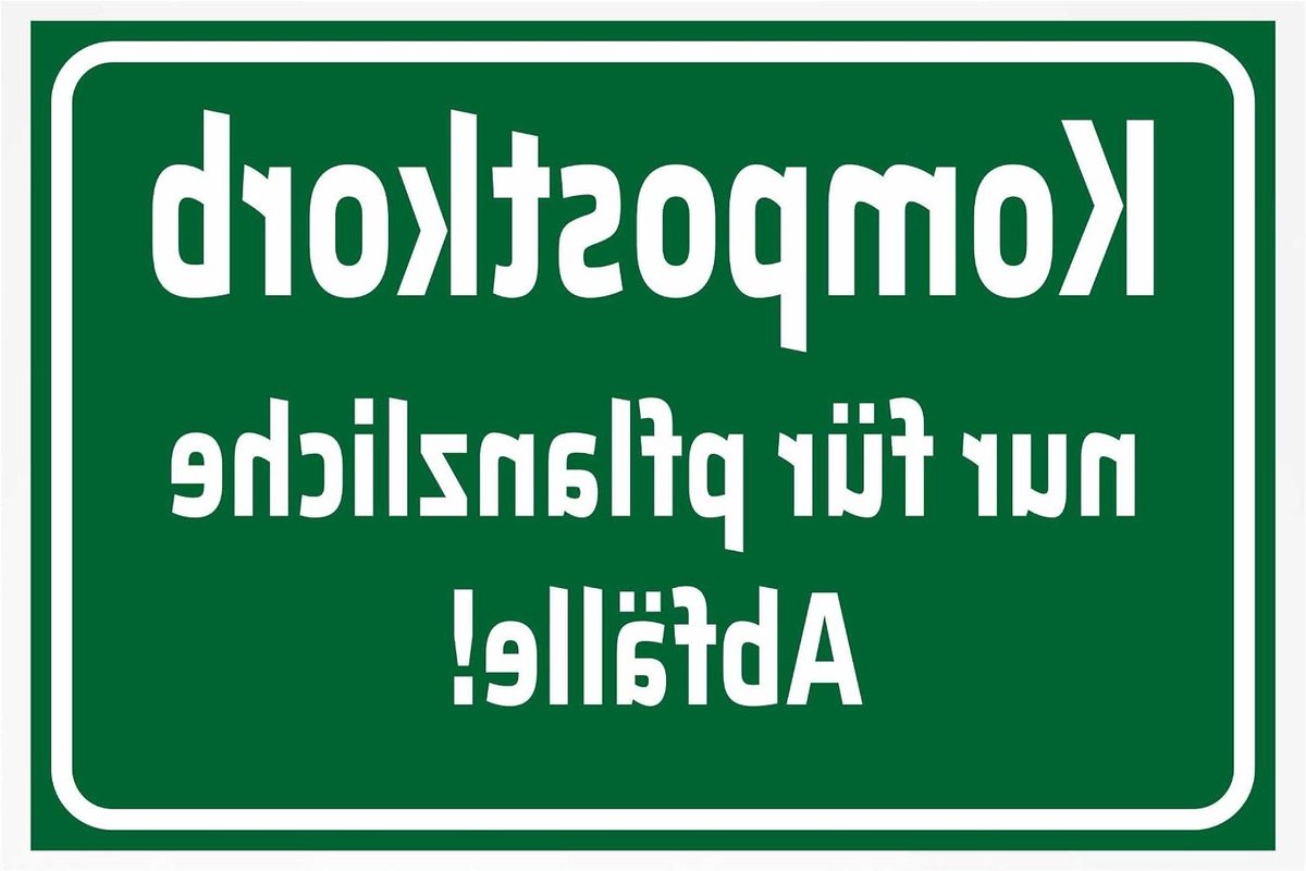 Veiligheidssticker Compostmand - Afvalscheiding Etiket - Hygiënisch Werken - Contourgesneden UV-bestendig - 40x30 cm - Groen