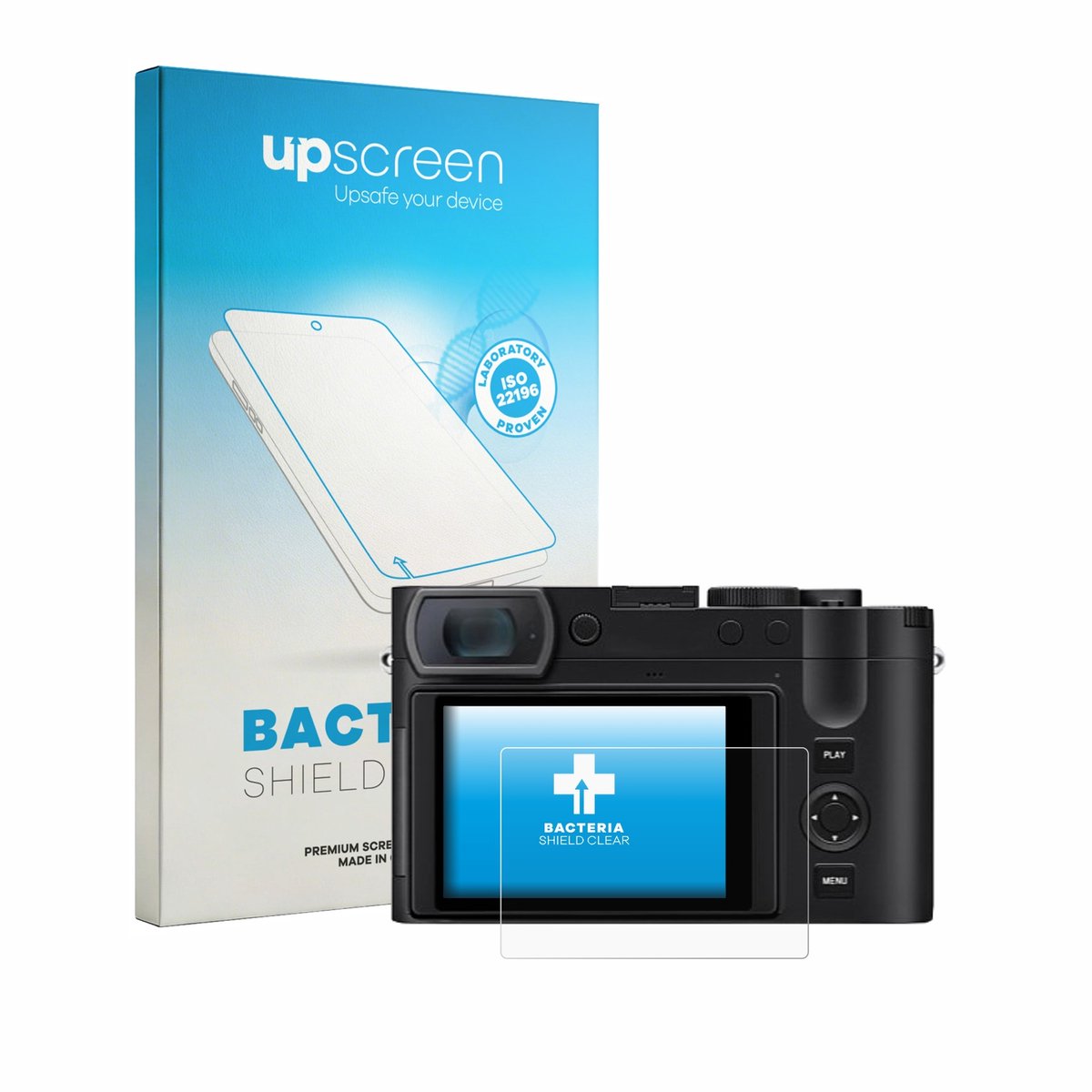 upscreen - Screenprotector voor Leica Q3 Monochrom - Folie Beschermfolie transparant antibacterieel
