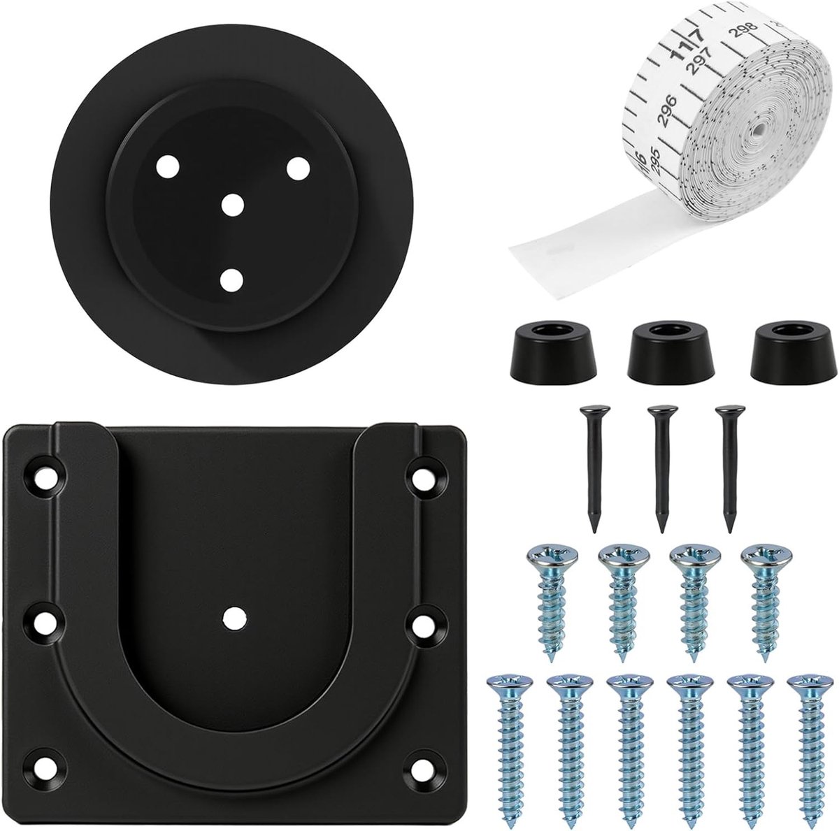 Dartbord Wandbeugel voor Stalen Dartborden - Wandmontage Set voor Dartborden, Dartbord Houder en Accessoires, Zwart