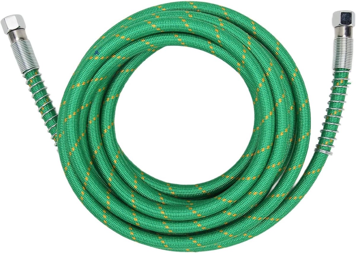 Mediumdruk stoomleiding van siliconenrubber, hittebestendig en geschikt voor strijkijzers, 5 meter lange groene slang voor hoge druk tot 4 MPa