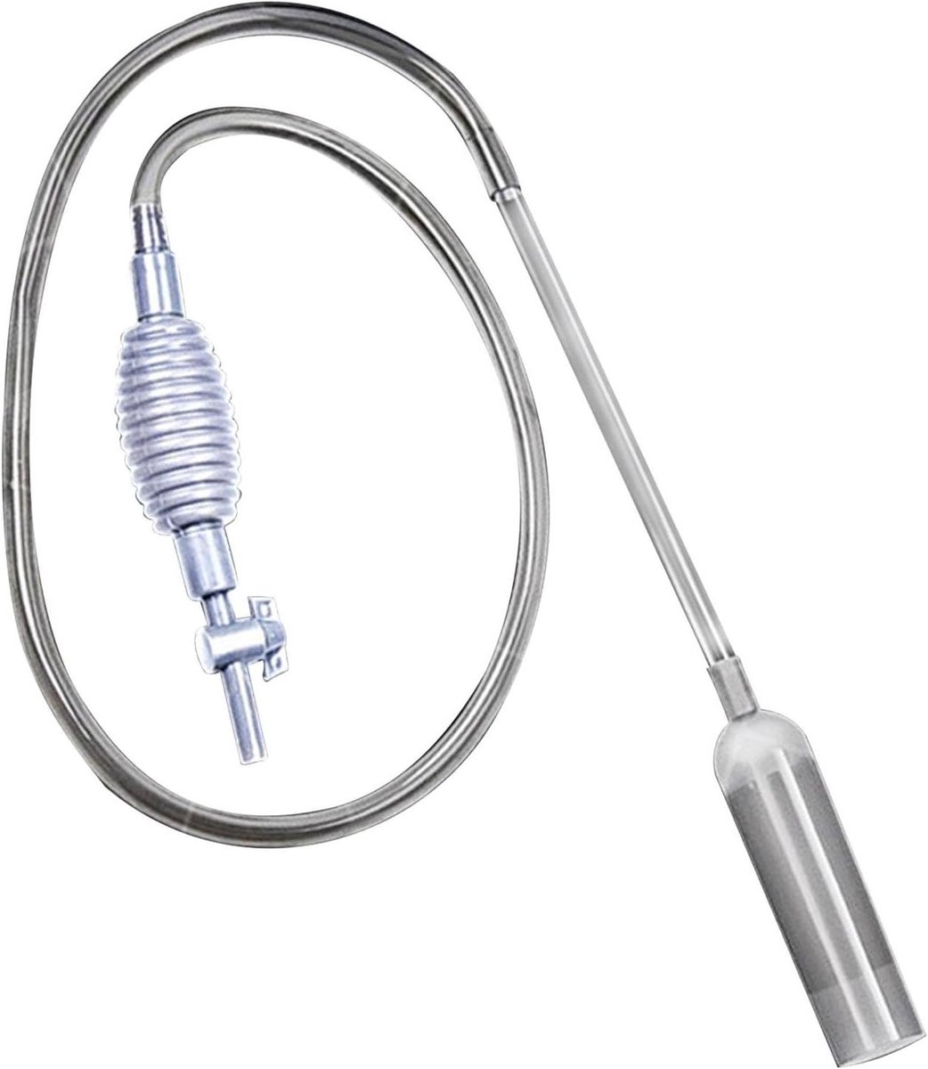 Aquarium Stofzuiger - Sifon Pomp Waterwisselaar - Aquarium Onderhoud - Effectieve Grindreiniging - 1.7m Slang - Transparant