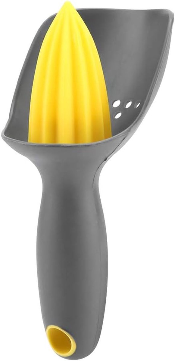 Citroenpers Juicer - Hand Citruspers - Sap Extraheren - Ergonomisch Ontwerp - 16.5 cm - Zwart Grijs — afbeelding 5