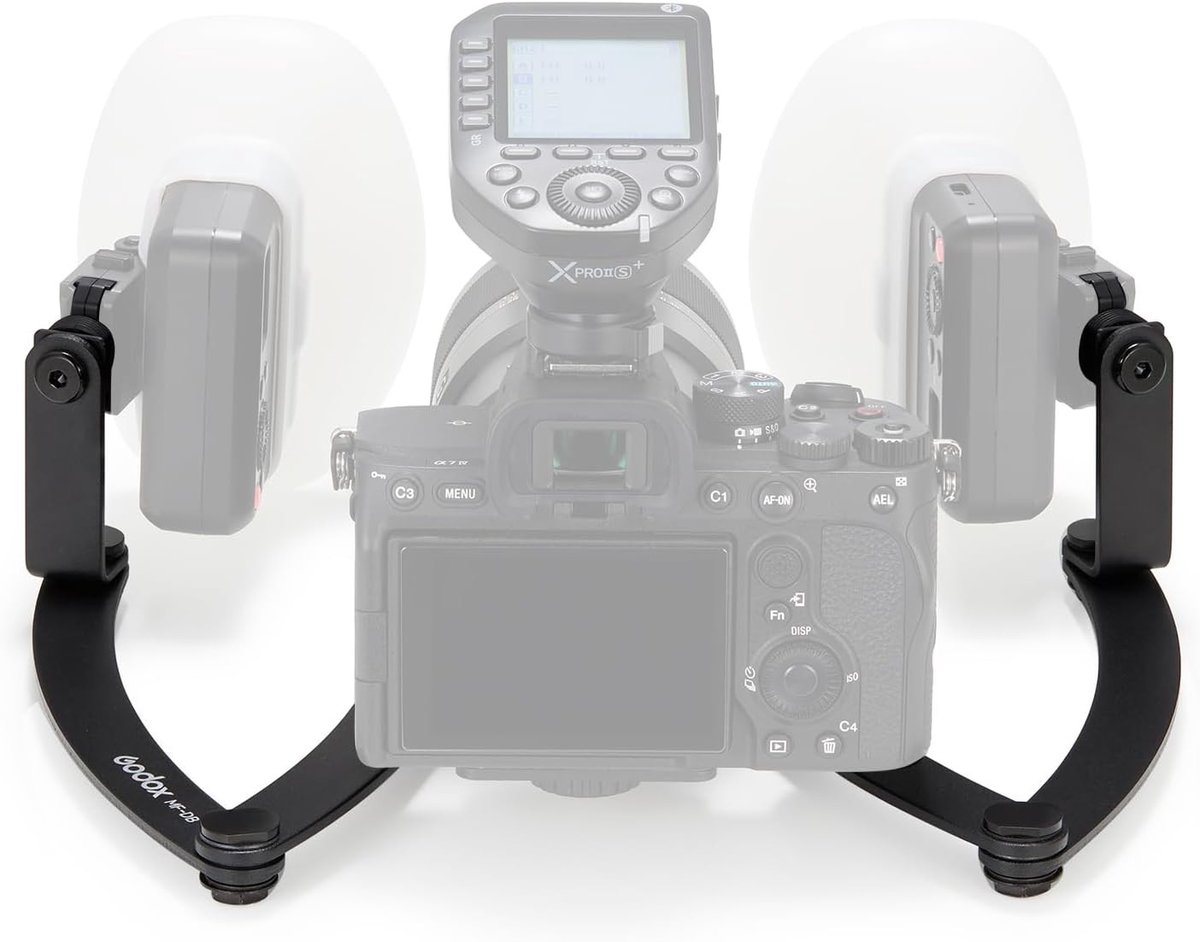 Flashhouder met 360° Rotating Head, Meerdere Hoekverstellingen en 1/4 Inch Schroefdraad voor Tandheelkundige en Portret Macro Fotografie met DSLR Camera's