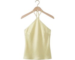 EDITED Kayleen Top Tops & T-shirts Dames - Shirt - Butter yellow - Maat 40
