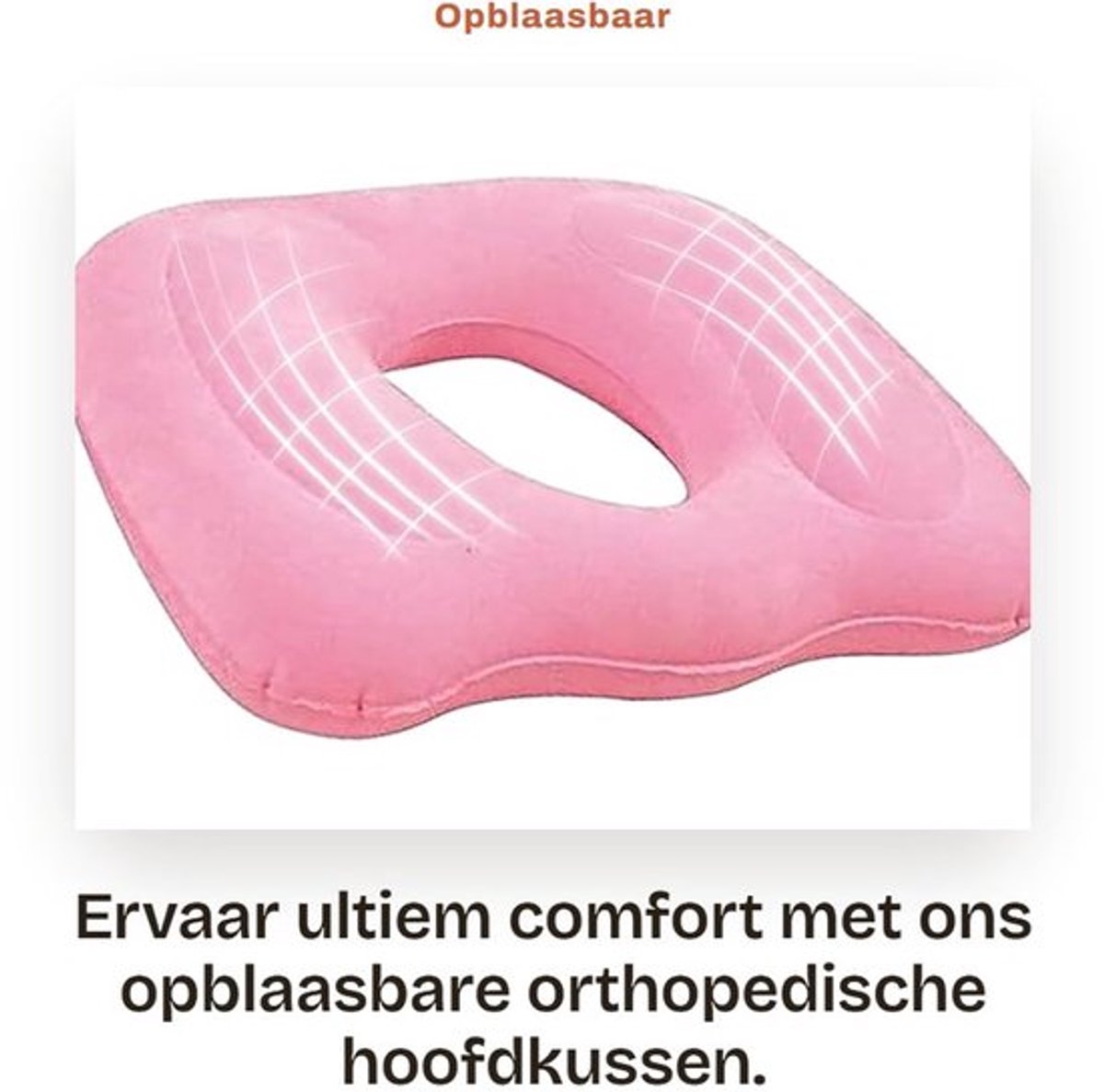 Aambeienzitkussen Opblaasbaar - Orthopedisch Zitkussen - Stuitkussen - Antislip - Lichtgewicht - Ideaal voor Aambeien en Stuitpijn