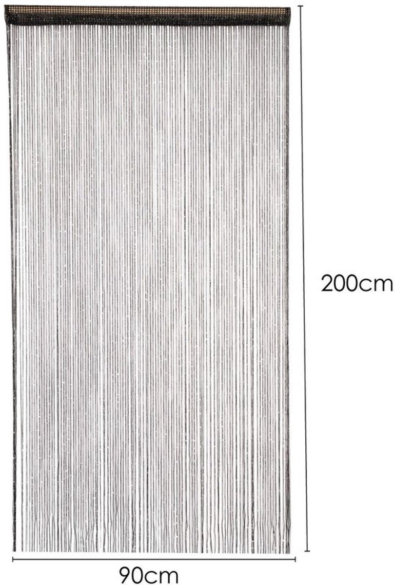 Draadgordijn Lichtgewicht - Deurgordijn/Venstergordijn - Totale Afmeting 90x200 cm - Aanpasbaar - Privacy Oplossing - Eenvoudig te Monteren - Gordijn