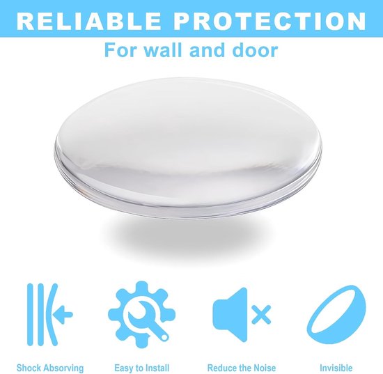Zelfklevende Deurstopper voor Wand - Transparante Silicone Bescherming voor Deurhandvatten - 12 Stuks — afbeelding 2