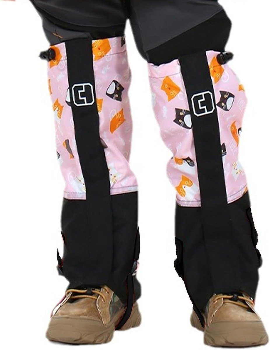 Kinder Beenbeschermers - Sneeuwkappen Skikousen - Outdoor Avonturen - Waterdicht Scheurbestendig - 32-35 cm - Zwart