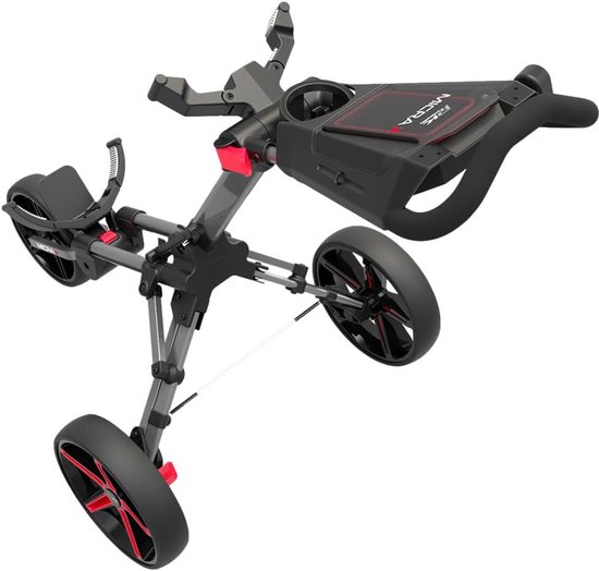 Golfkar - Golftrolley - Golfen - Snel vouwsysteem - 75 kg - Zwart/Rood — afbeelding 2