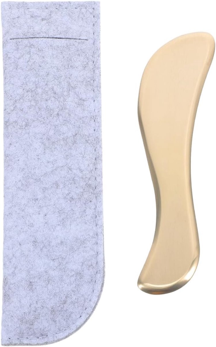 1 stuk RVS Guasha Board voor Gezichtsmassage, Scraping Tools en Ontspanning - Perfect voor Huidverzorging en Spierontspanning