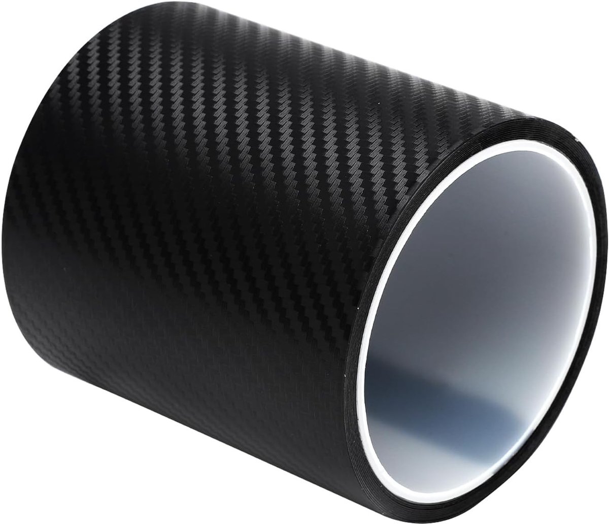Zwarte Carbonfolie voor Auto - 10 cm x 3 m - Bescherming voor Lak en Decoratie - Zelfklevende Film voor Deurdrempels en Sierstrips
