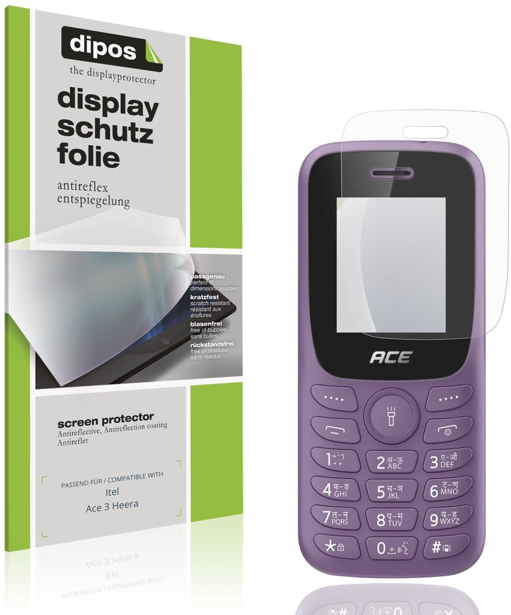 dipos – 4x Matte Beschermfolie geschikt voor Itel Ace 3 Heera | Krasbestendige & antireflecterende Screenprotector Ultra-Thin