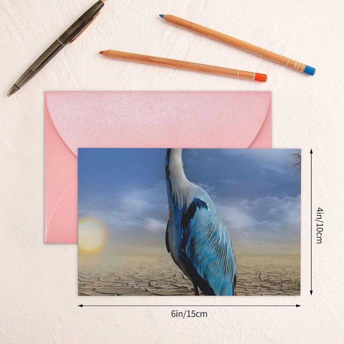 Bedrukte Wenskaart - Gepersonaliseerde Kaart Cadeaukaart - Gelegenheden Vieren - Parelmoer Papier Effect - 1524 x 1016 cm - Roze
