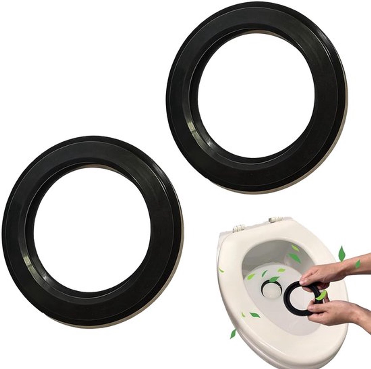 WC-Afdichting 2 Stuks - Afdichtingen voor Campingtoiletten - Glijafdichting - Chemisch Bestendig - Vuil- en Bacteriewerend - Duurzaam Sanitair Systeem - Toiletafdichting