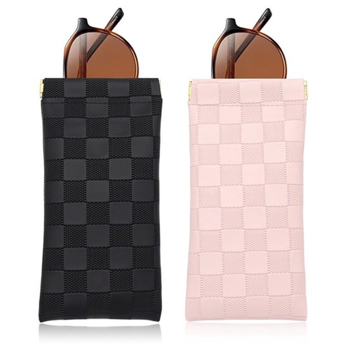 Brillenkoker Set van 2 - Zachte Brillenkoker - Waterdicht - Duurzaam Leer - Beschermt en Bewaart - 18 x 9 cm - Bril Etui