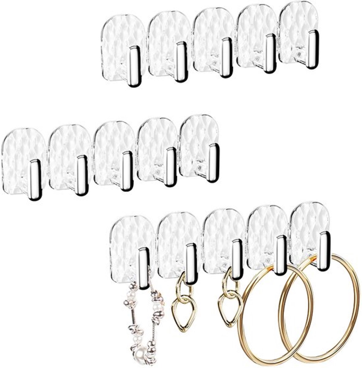 Sieradenhouder met 10 Haken - Sieraden Organizer - Armband Houder - Ringenhouder - Sieradenrek - Compact Ontwerp - Sieradenstandaard
