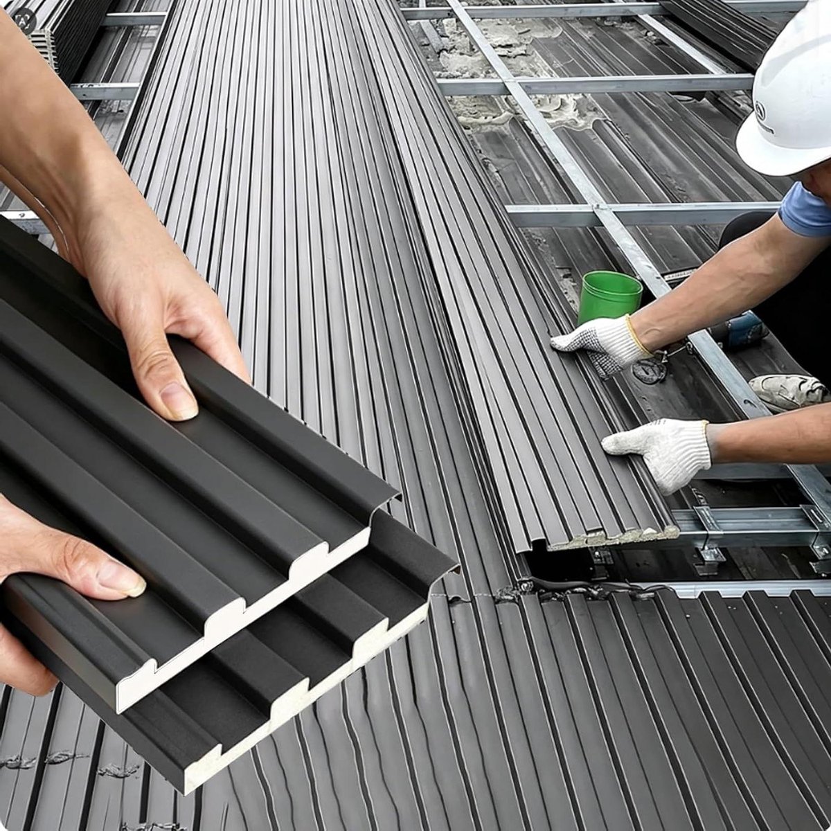 Dakplaten - Dakpanelen Gegolfd - Waterdicht Dak Maken - Vuurvaste Vulling - 06 mm Dikte - Aanpasbaar