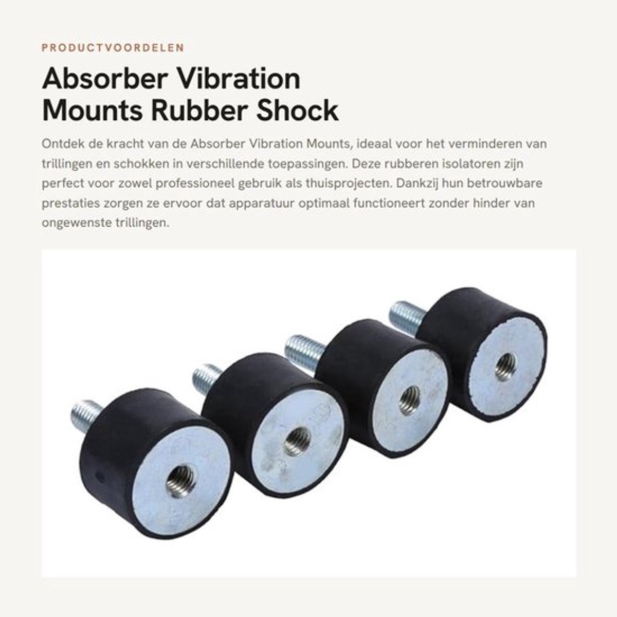 Vibratie Demper Rubber - Gummi Isolator - Schokabsorber - Geluidsreductie - Anti Vibratie - Betrouwbare Prestaties - Trillingsisolator