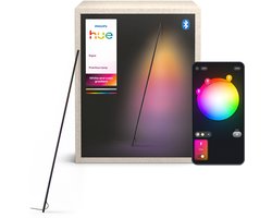 Philips Hue Signe - Tube Vloerlamp - zwart aluminium - aanpasbaar wit en gekleurd licht - slimme verlichting