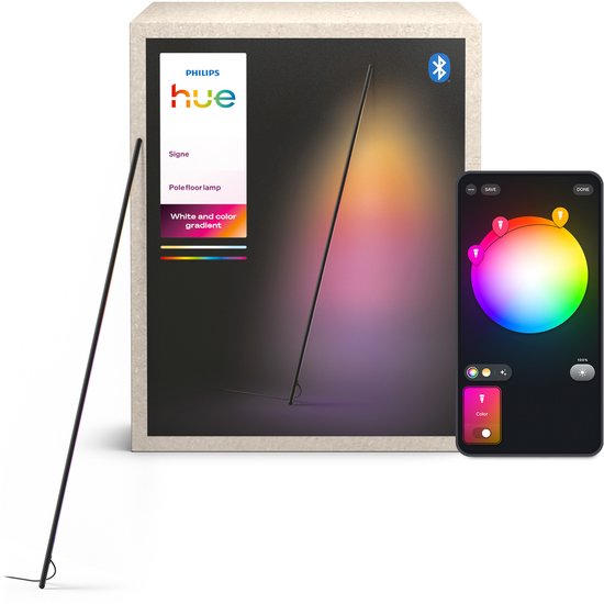 Philips Hue Signe Tube Vloerlamp Zwart