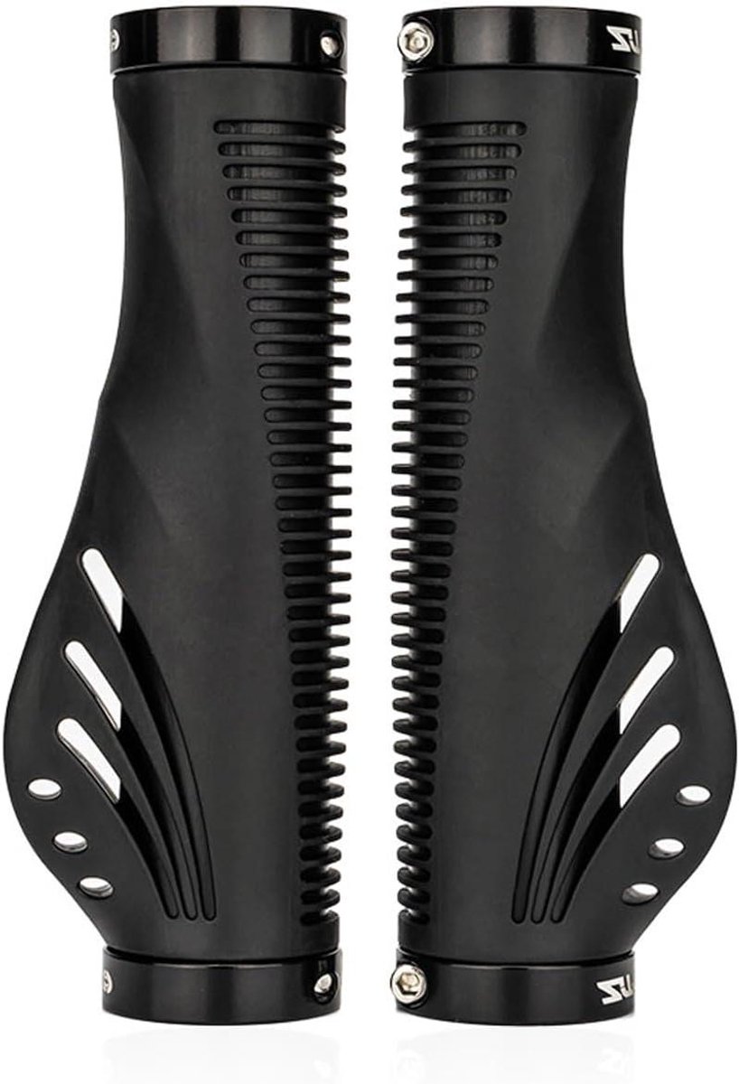 Fiets Handvatten - Stuur grips - Comfortabel Fietsen - Ergonomisch Ontwerp - 138 mm - Zwart